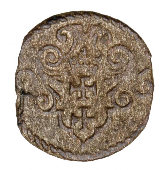 Denar 1596 Zygmunt III Waza Gdańsk (1)