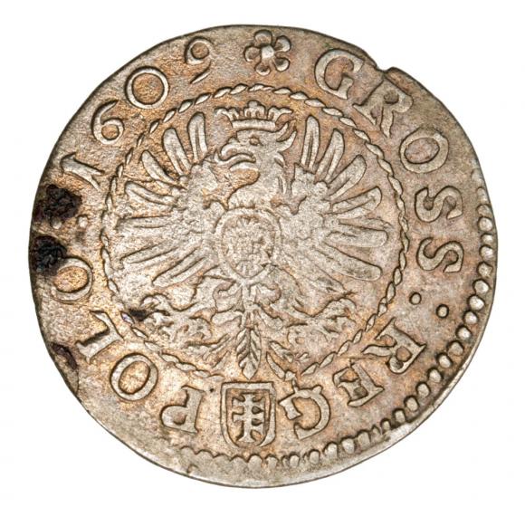 Grosz 1609 Zygmunt III Waza Kraków (2)