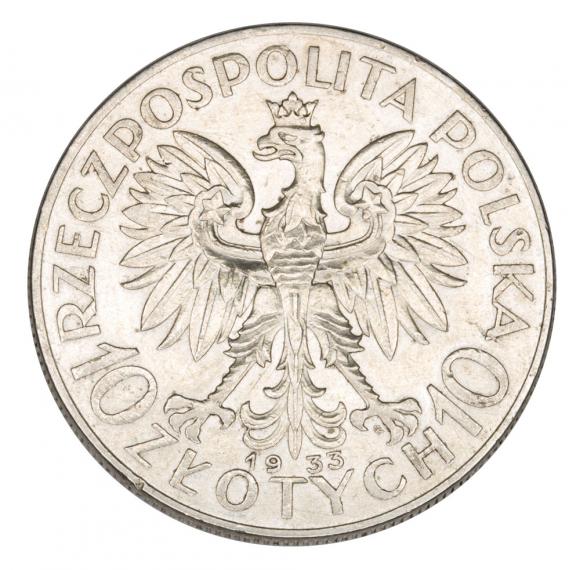 10 złotych 1933 Głowa Kobiety II RP Warszawa (2)