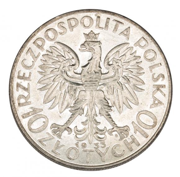 10 złotych 1933 Głowa Kobiety II RP Warszawa (2)