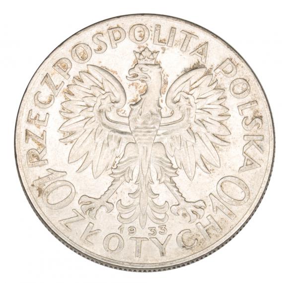10 złotych 1933 Głowa Kobiety II RP Warszawa (2)
