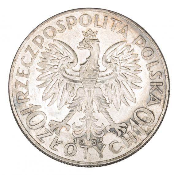 10 złotych 1933 Głowa Kobiety II RP Warszawa (2)