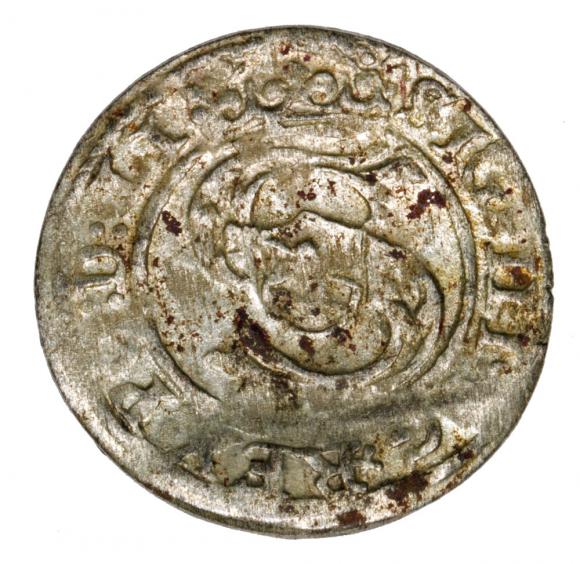 Szeląg 1600 Zygmunt III Waza Ryga (1)