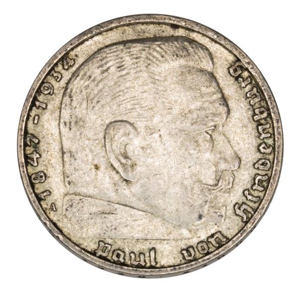 2 marki 1937 Paul von Hindenburg / swastyka Niemcy Berlin A (1)