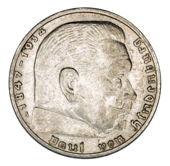 2 marki 1937 Paul von Hindenburg / swastyka Niemcy Berlin A (1)
