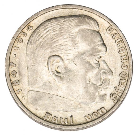5 marek 1936 Paul von Hindenburg orzeł ze swastyką Niemcy Berlin A (1)