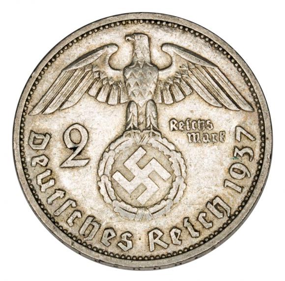 2 marki 1937 Niemcy Stuttgart F (2)