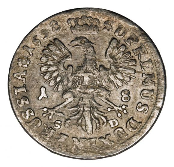 Ort 1698 Fryderyk Wilhelm I Prusy Królewiec (2)