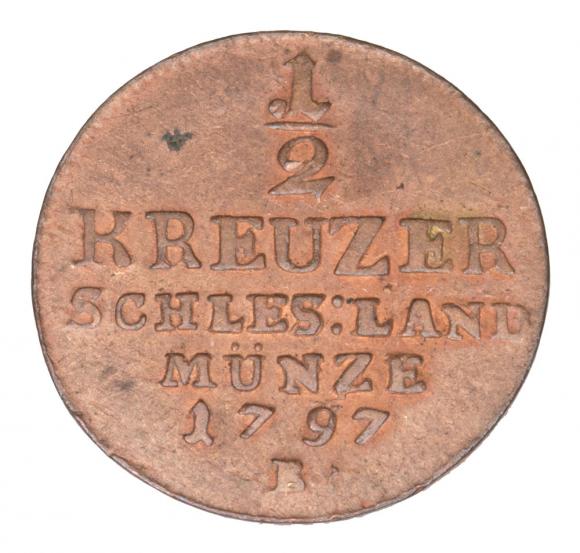 1/2 krajcara 1797 Fryderyk Wilhelm II Śląsk Wrocław (2)
