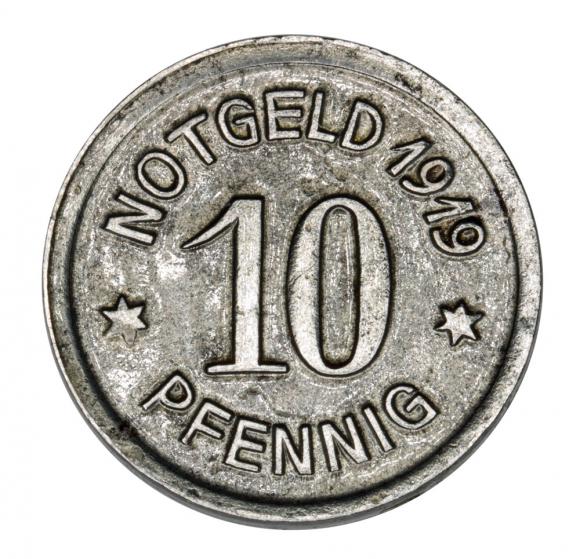 10 fenigów 1919 Racibórz / Ratibor (2)