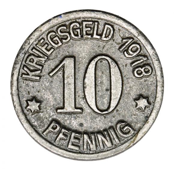 10 fenigów 1918 Wodzisław Śląski / Loslau (2)