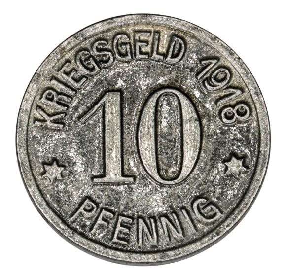 10 fenigów 1918 Racibórz / Ratibor (2)