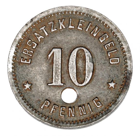 10 fenigów Główne Warsztaty Kolejowe Racibórz / Ratibor (2)