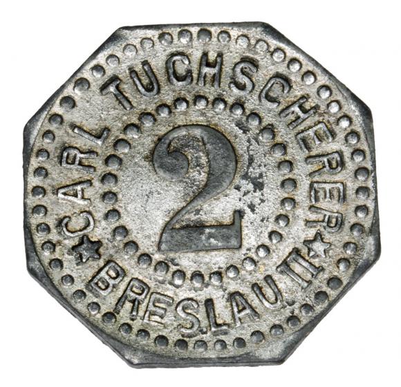 2 fenigi Carl Tuchscherer Wrocław (1)