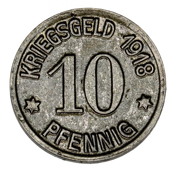 10 fenigów 1918 Głogówek / Ober-Glogau (1)