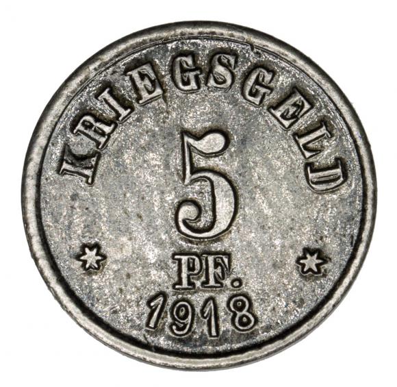 5 fenigów 1918 Zielona Góra / Grunberg (2)