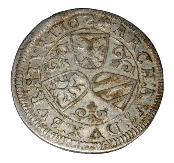 3 krajcary 1624 Ferdynand II Habsburg Austria Graz (2)