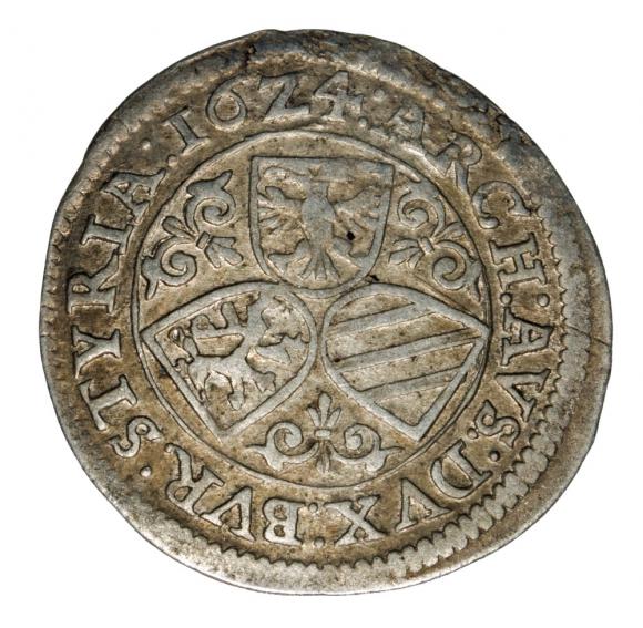 3 krajcary 1624 Ferdynand II Habsburg Austria Graz (2)