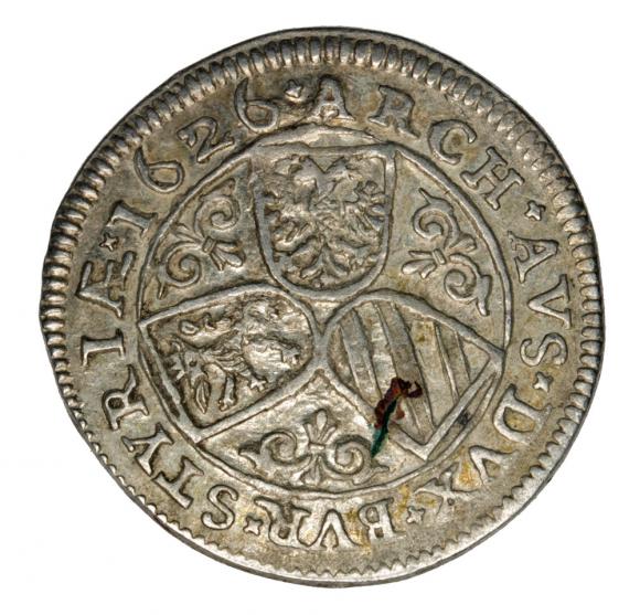 3 krajcary 1626 Ferdynand II Habsburg Austria Graz (2)