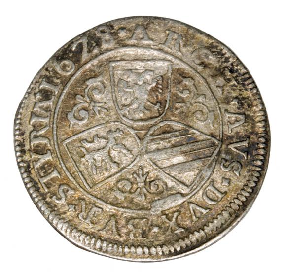 3 krajcary 1628 Ferdynand II Habsburg Austria Graz (2)