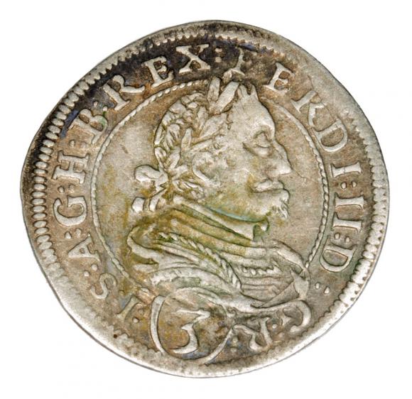 3 krajcary 1629 Ferdynand II Habsburg Austria Graz (1)
