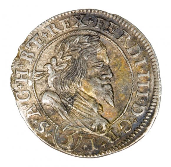 3 krajcary 1652 Ferdynand III Habsburg Austria Graz (1)