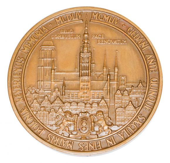 Medal Pięćset lecie powrotu Gdańska do Polski 1954 Polska (1)