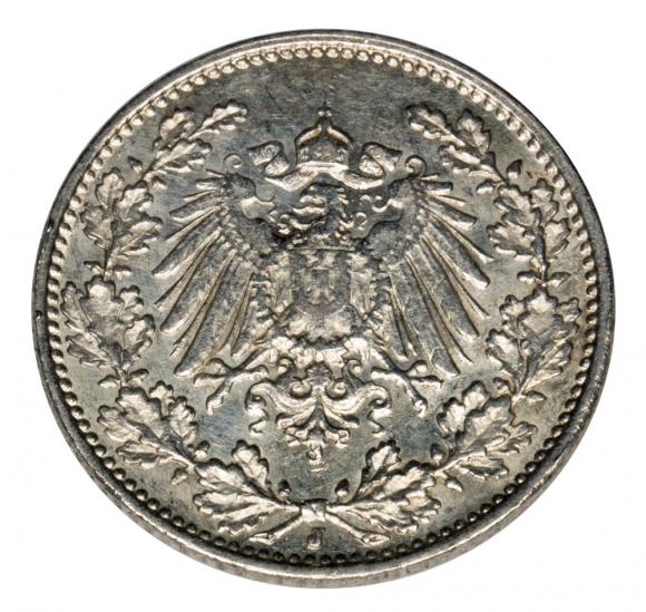 1/2 marki 1915 J Wilhelm II Hohenzollern Niemcy Hamburg (2)