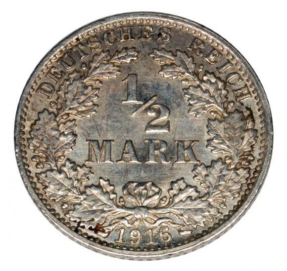 1/2 marki 1916 A Wilhelm II Hohenzollern Niemcy Berlin (1)