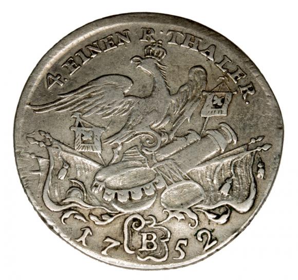 1/4 talara 1752 Fryderyk II Wielki Prusy Wrocław (2)