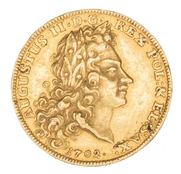 2 dukaty 1702 August II Mocny Polska Drezno (1)