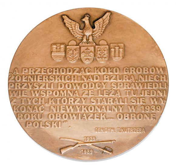Medal Bohaterom Walk nad Bzurą 1989 PRL Warszawa (2)