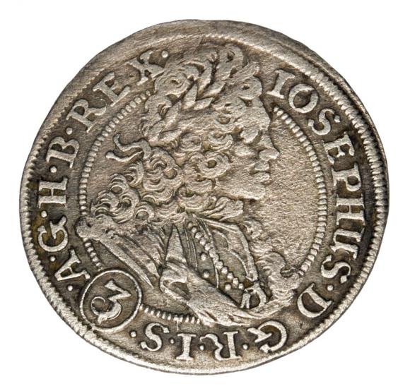 3 krajcary 1709 Józef I Habsburg Śląsk Brzeg (1)