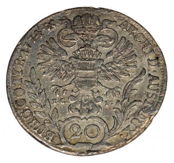 20 krajcarów 1774 Maria Teresa Habsburg Austria Wiedeń (2)