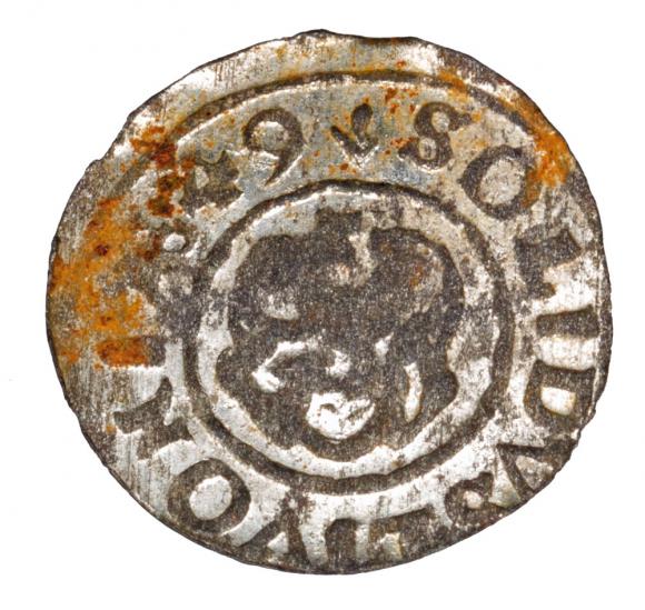 Szeląg 1649 Krystyna Waza Liwonia (2)