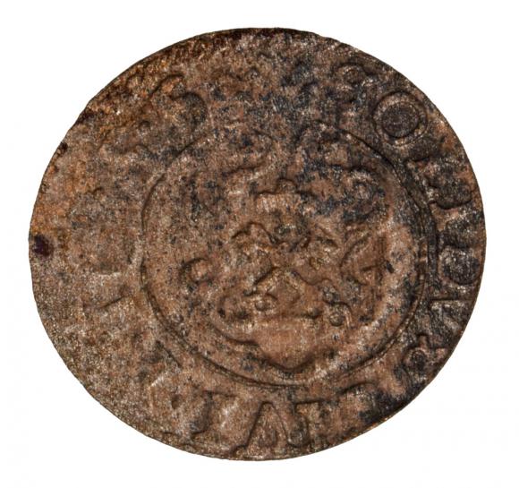 Szeląg 1655 Karol Gustaw Ryga (2)