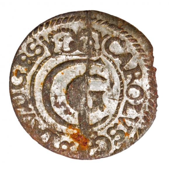 Szeląg 1655 Karol Gustaw Ryga (1)