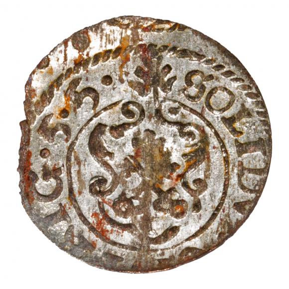 Szeląg 1655 Karol Gustaw Ryga (2)