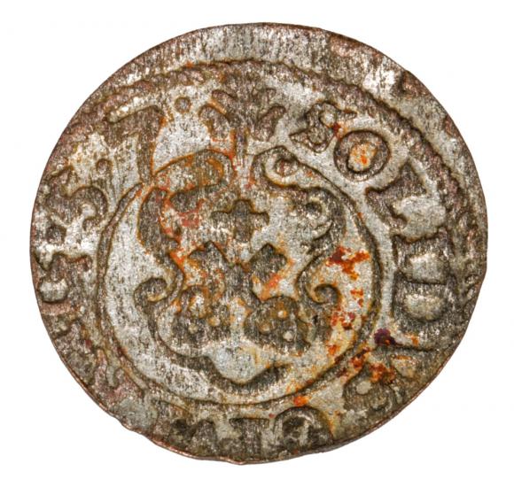 Szeląg 1657 Karol Gustaw Ryga (2)