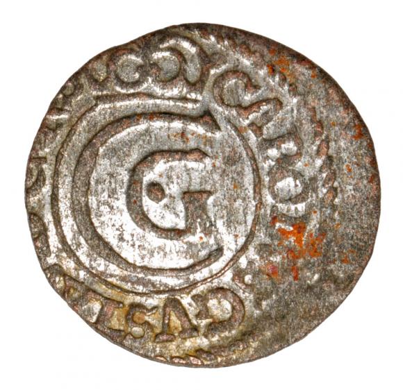 Szeląg 1657 Karol Gustaw Ryga (1)