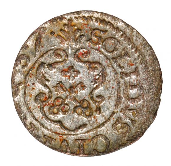 Szeląg 1657 Karol Gustaw Ryga (2)