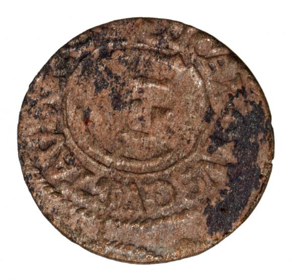 Szeląg 1658 Karol Gustaw Ryga (1)