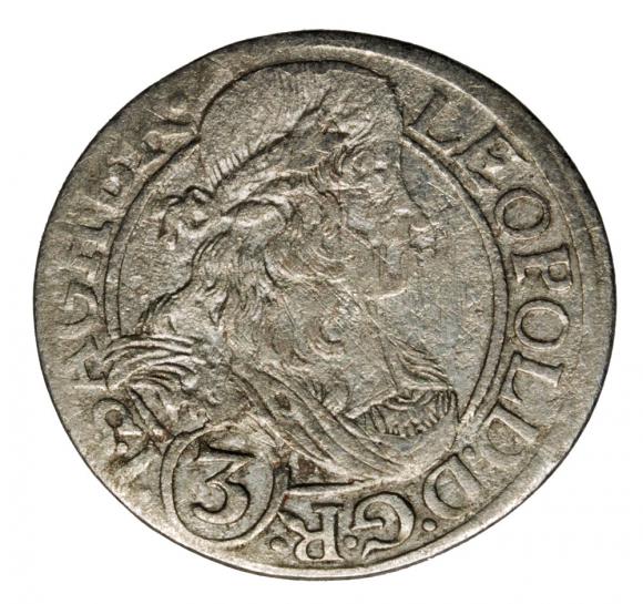 3 krajcary 1666 Leopold I Habsburg Śląsk Wrocław (1)