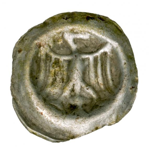Brakteat orzeł w prawo Fryderyk II Żelazny Niemcy Brandenburgia (1)