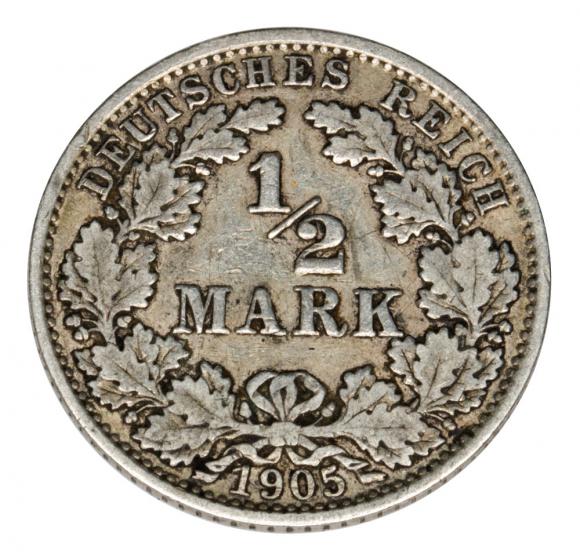 1/2 marki 1905 Wilhelm II Hohenzollern Prusy Berlin (1)