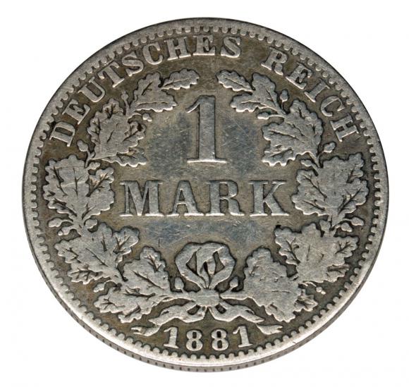 1 marka 1881 Wilhelm I Hohenzollern Prusy Berlin (1)