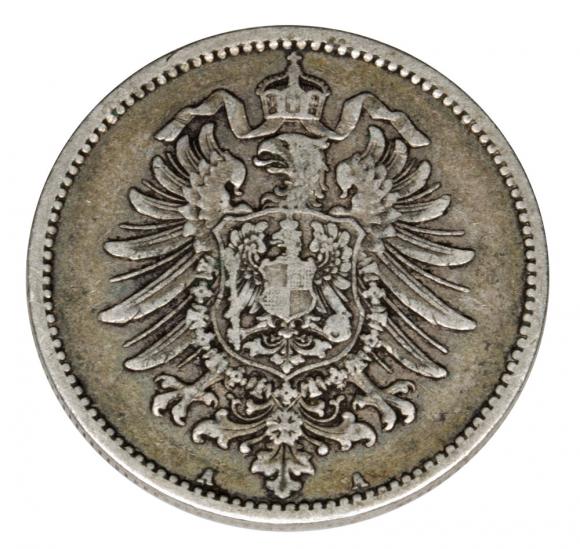 1 marka 1883 Wilhelm I Hohenzollern Prusy Berlin (2)