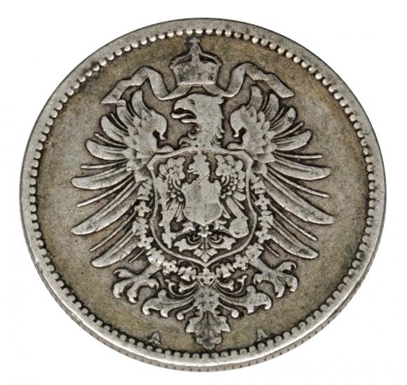 1 marka 1885 Wilhelm I Hohenzollern Prusy Berlin (2)