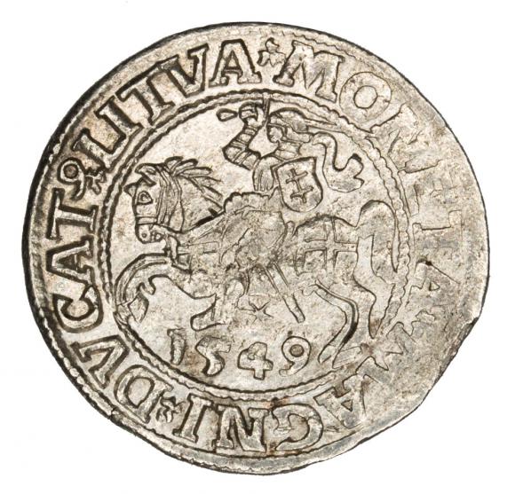 Półgrosz 1549 Zygmunt II August Litwa Wilno (1)