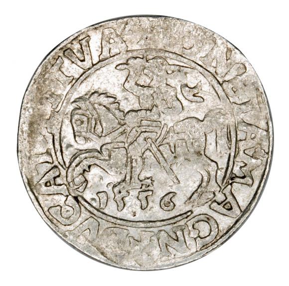 Półgrosz 1556 Zygmunt II August Litwa Wilno (1)